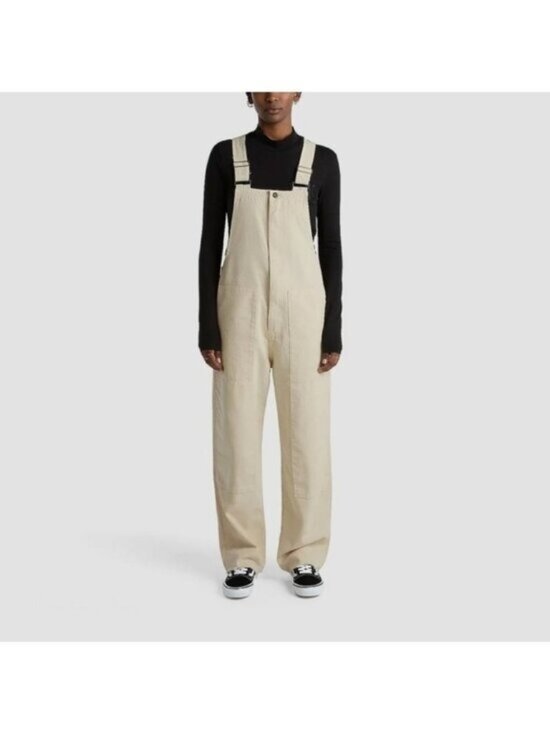 Vans Pants - Vans Cotton Stryker Overalls Women X Small Workwear Inspired Cream 072026